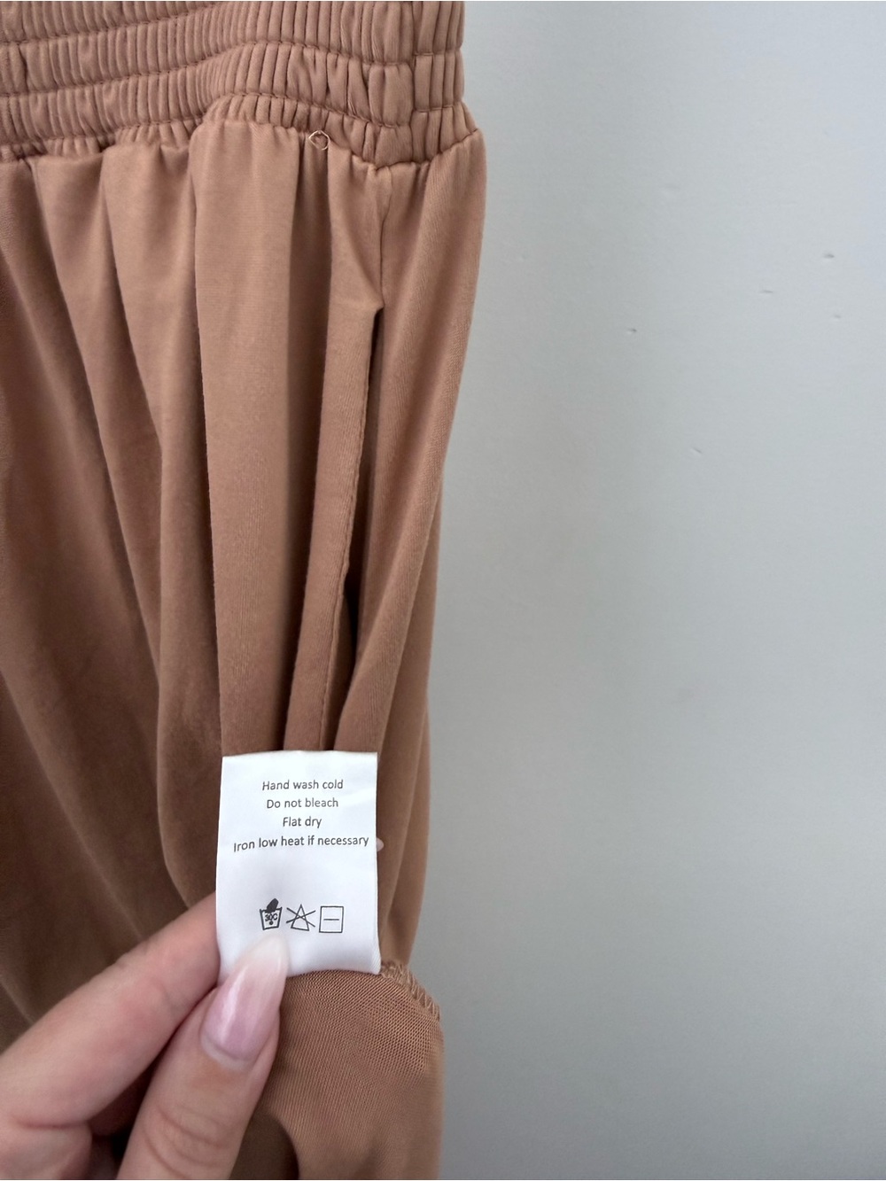 ninexis Fluid Suede Feel Midi Skirt Camel Beige Size Medium - Picture 5 of 8